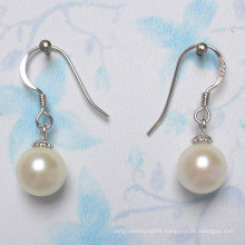 925 Silver Round Freshwater Pearl Earrings (ER1443)